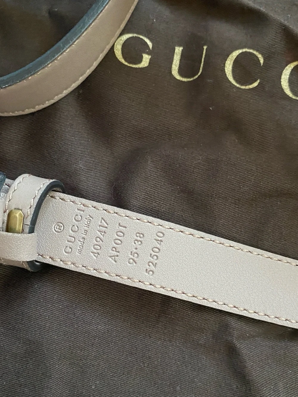 Gucci Dusty Pink Gold 20mm Double G Buckle Belt - Picture 6 of 8